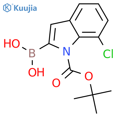 (1-(tert-Butoxycarbonyl)-7-chloro-1H-indol-2-yl)boronic acid structure