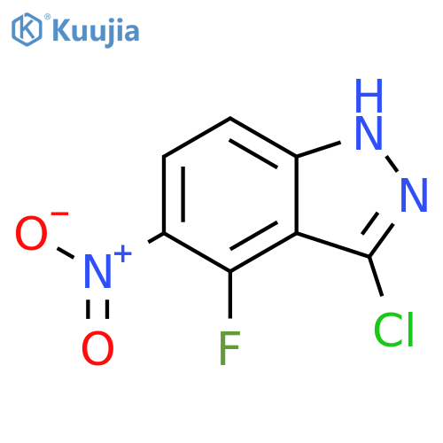3-Chloro-4-fluoro-5-nitro (1H)Indazole structure