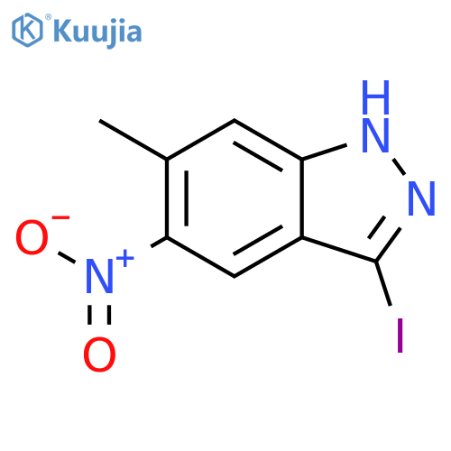 3-Iodo-6-methyl-5-nitro-1H-indazole structure