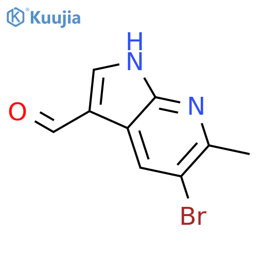 5-Bromo-3-formyl-6-methyl-7-azaindole structure