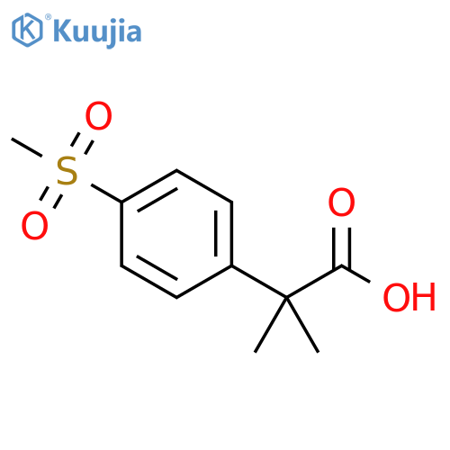 2-(4-methanesulfonylphenyl)-2-methylpropanoic acid structure