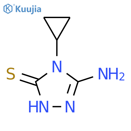 5-amino-4-cyclopropyl-4H-1,2,4-triazole-3-thiol structure