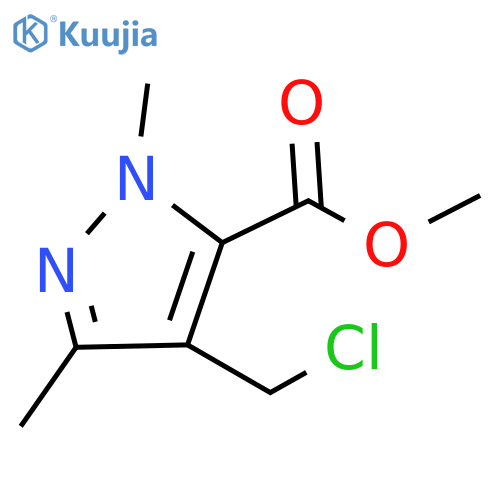 4-(Chloromethyl)-1,3-dimethyl-1H-pyrazole-5-carboxylic Acid Methyl Ester structure