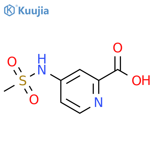 4-methanesulfonamidopyridine-2-carboxylic acid structure