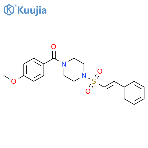 (4-Methoxyphenyl)[4-[[(1E)-2-phenylethenyl]sulfonyl]-1-piperazinyl]methanone structure