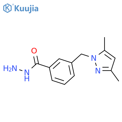 3-(3,5-dimethyl-1H-pyrazol-1-yl)methylbenzohydrazide structure