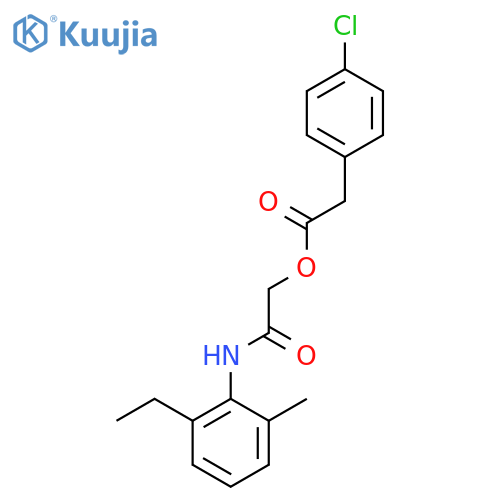 [(2-ethyl-6-methylphenyl)carbamoyl]methyl 2-(4-chlorophenyl)acetate structure