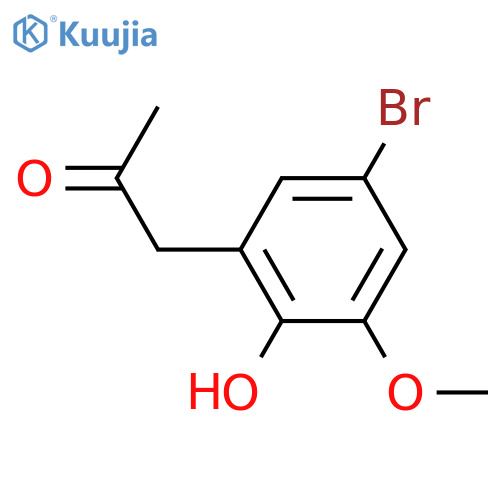 1-(5-bromo-2-hydroxy-3-methoxyphenyl)propan-2-one structure