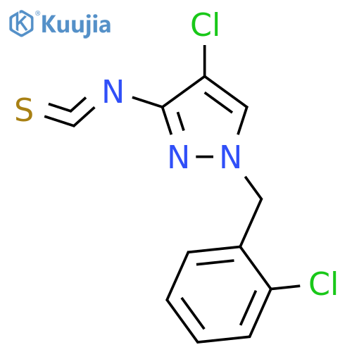 4-chloro-1-(2-chlorophenyl)methyl-3-isothiocyanato-1H-pyrazole structure