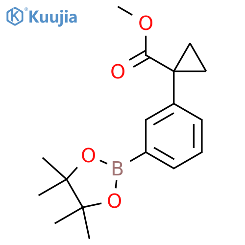 Methyl 1-[3-(4,4,5,5-tetramethyl-1,3,2-dioxaborolan-2-yl)phenyl]cyclopropanecarboxylate structure