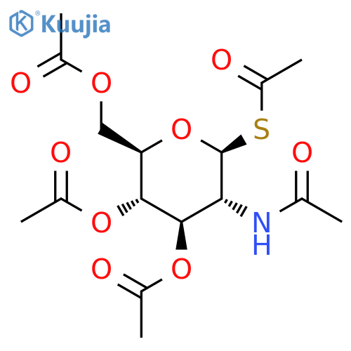 2-Acetamido-1,3,4,6-tetra-O-acetyl-2-deoxy-beta-D-thioglucopyranose structure