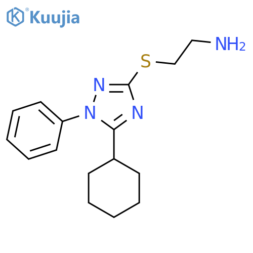 2-(5-cyclohexyl-1-phenyl-1H-1,2,4-triazol-3-yl)sulfanylethan-1-amine structure