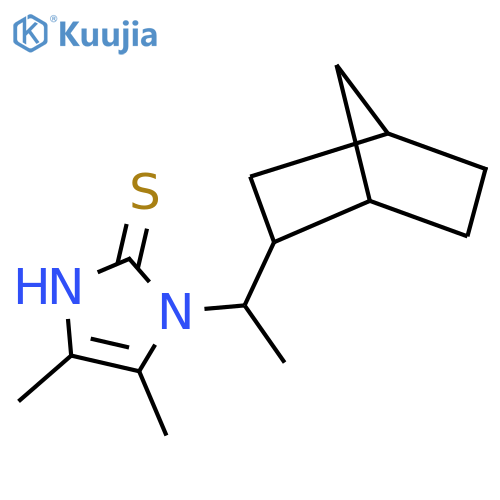 1-(1-{bicyclo[2.2.1]heptan-2-yl}ethyl)-4,5-dimethyl-1H-imidazole-2-thiol structure