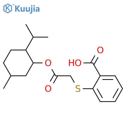 2-(2-{5-Methyl-2-(propan-2-yl)cyclohexyloxy}-2-oxoethyl)sulfanylbenzoic Acid structure