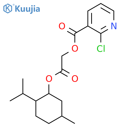 5-Methyl-2-(propan-2-yl)cyclohexyl 2-(2-chloropyridine-3-carbonyloxy)acetate structure