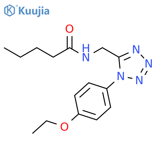 N-{[1-(4-ethoxyphenyl)-1H-1,2,3,4-tetrazol-5-yl]methyl}pentanamide structure