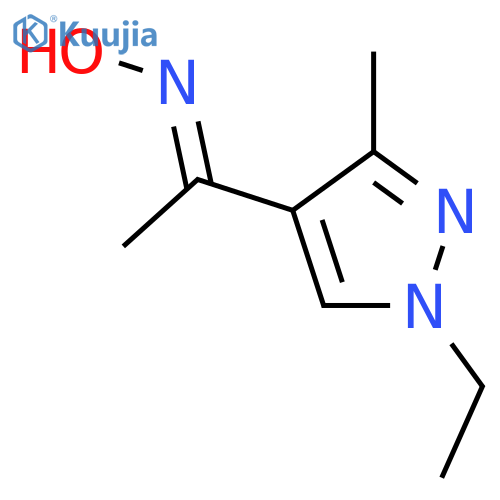 N-1-(1-ethyl-3-methyl-1H-pyrazol-4-yl)ethylidenehydroxylamine structure