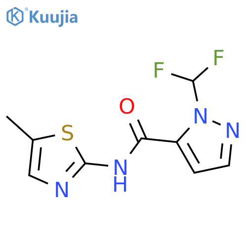 1-(difluoromethyl)-N-(5-methyl-1,3-thiazol-2-yl)-1H-pyrazole-5-carboxamide structure