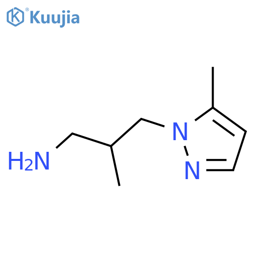 2-Methyl-3-(5-methyl-1H-pyrazol-1-yl)propylamine structure