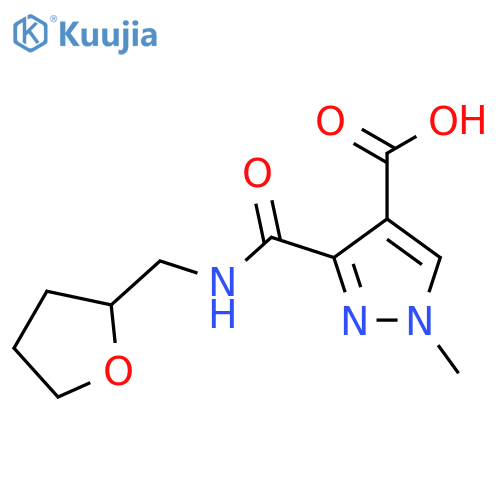 1-methyl-3-{(oxolan-2-yl)methylcarbamoyl}-1H-pyrazole-4-carboxylic acid structure