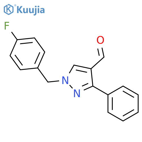 1-(4-Fluorobenzyl)-3-phenyl-1H-pyrazole-4-carbaldehyde structure