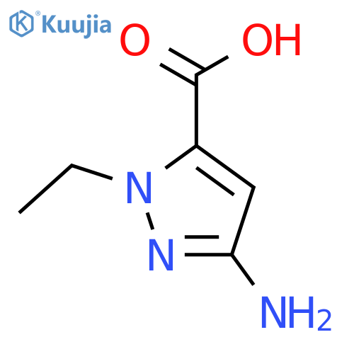 3-Amino-1-ethyl-1H-pyrazole-5-carboxylic acid structure