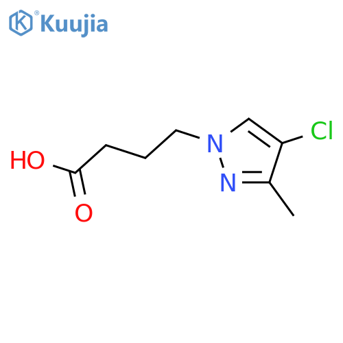 4-(4-Chloro-3-methyl-1H-pyrazol-1-yl)butanoic acid structure
