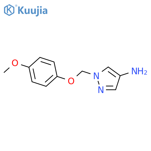 1-(4-methoxyphenoxy)methyl-1H-pyrazol-4-amine structure