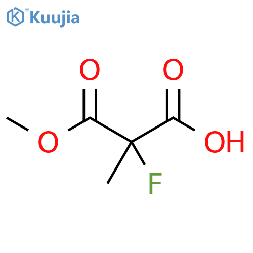 Propanedioic acid, 2-fluoro-2-methyl-, 1-methyl ester structure