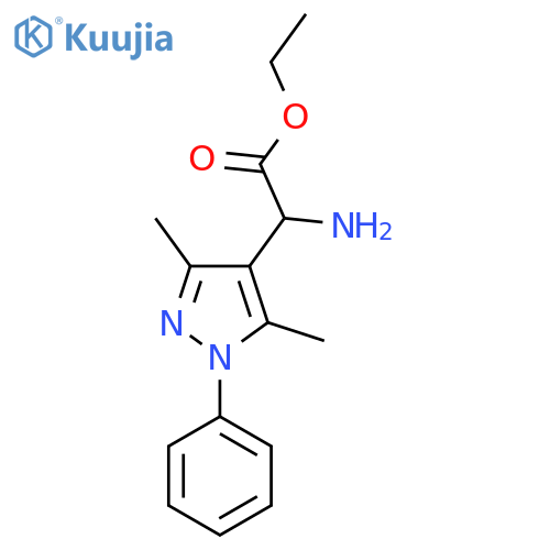 Ethyl 2-Amino-2-(3,5-dimethyl-1-phenyl-1H-pyrazol-4-yl)acetate structure