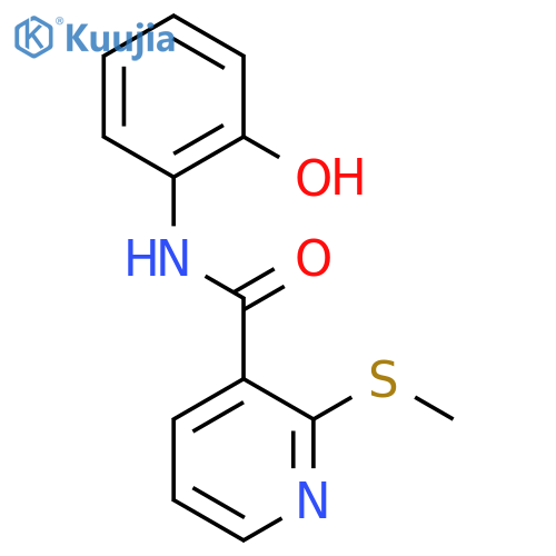 N-(2-hydroxyphenyl)-2-(methylsulfanyl)pyridine-3-carboxamide structure