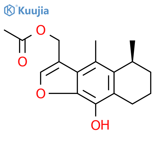 Naphtho[2,3-b]furan-3-methanol,5,6,7,8-tetrahydro-9-hydroxy-4,5-dimethyl-, a-acetate, (5S)- (9CI) structure