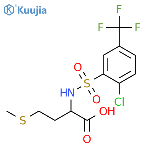 2-2-Chloro-5-(trifluoromethyl)benzenesulfonamido-4-(methylsulfanyl)butanoic Acid structure