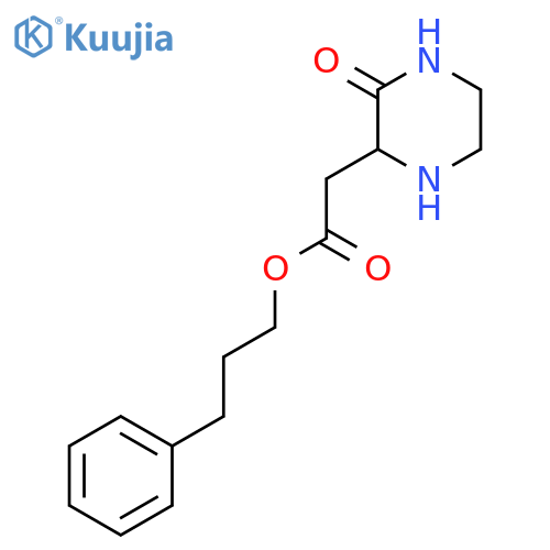 3-Phenylpropyl2-(3-oxo-2-piperazinyl)acetate structure