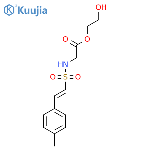 2-hydroxyethyl 2-2-(4-methylphenyl)ethenesulfonamidoacetate structure