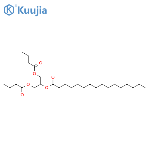 Hexadecanoic acid, 2-(1-oxobutoxy)-1-[(1-oxobutoxy)methyl]ethyl ester structure