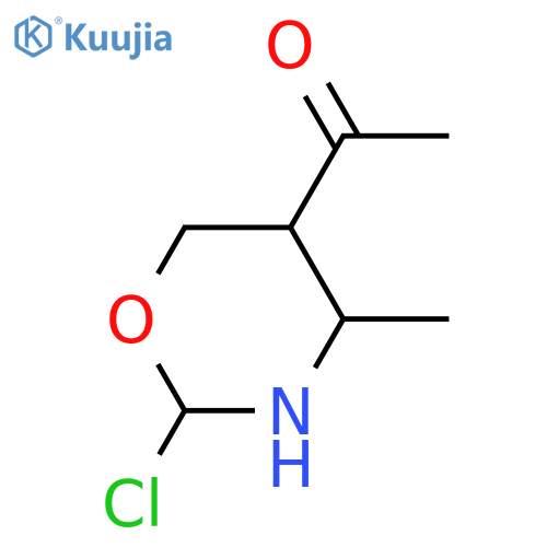 5-Acetyl-2-chlorotetrahydro-4-methyl-2H-1,3-oxazine; (2R*,4S*,5S*)-form structure