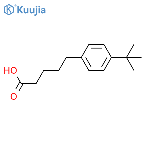 5-(4-tert-butylphenyl)pentanoic acid structure