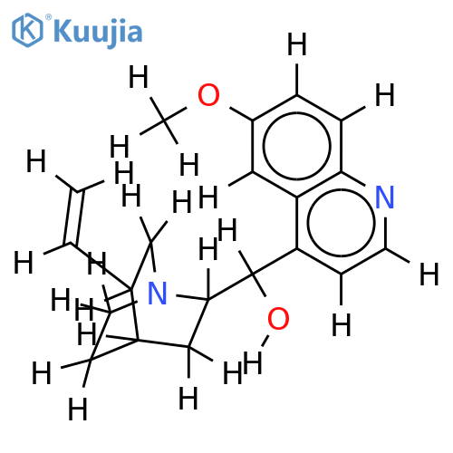 (R)-(2S,4S,5S)-5-ethenyl-1-azabicyclo2.2.2octan-2-yl(6-methoxyquinolin-4-yl)methanol structure