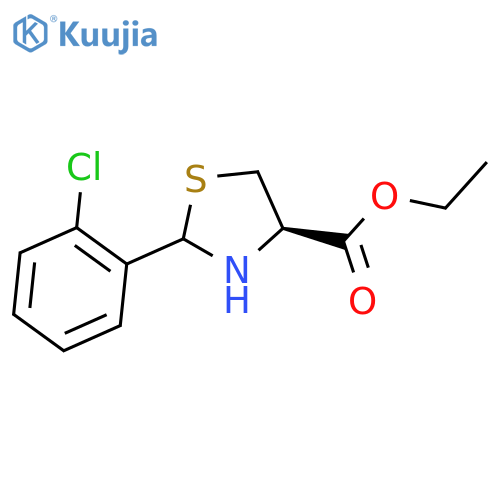 ethyl (4R)-2-(2-chlorophenyl)-1,3-thiazolidine-4-carboxylate structure