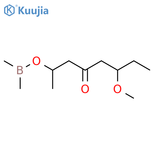 Borinic acid, B,B-dimethyl-, (1R,5R)-5-methoxy-1-methyl-3-oxoheptyl ester structure