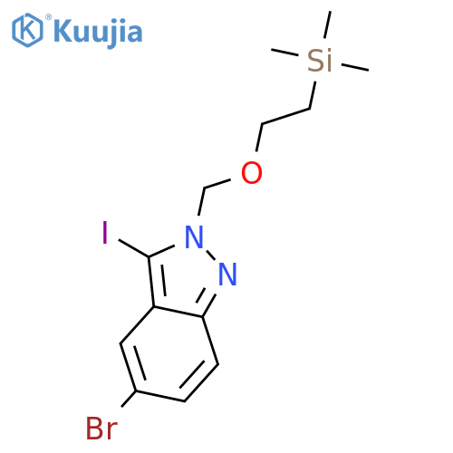 2H-Indazole, 5-bromo-3-iodo-2-[[2-(trimethylsilyl)ethoxy]methyl]- structure
