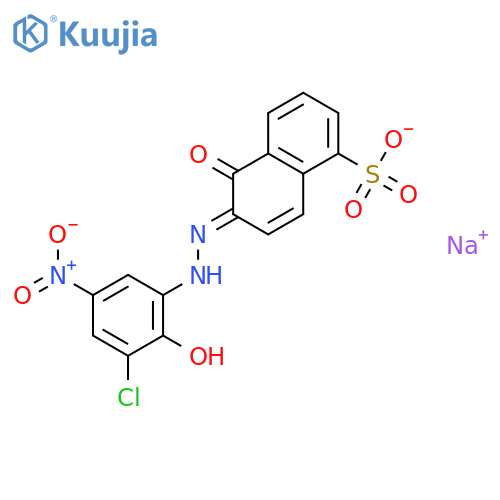1-Naphthalenesulfonicacid, 6-[2-(3-chloro-2-hydroxy-5-nitrophenyl)diazenyl]-5-hydroxy-, sodium salt(1:1) structure