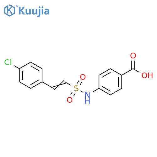 4-[[[2-(4-Chlorophenyl)ethenyl]sulfonyl]amino]benzoic acid structure