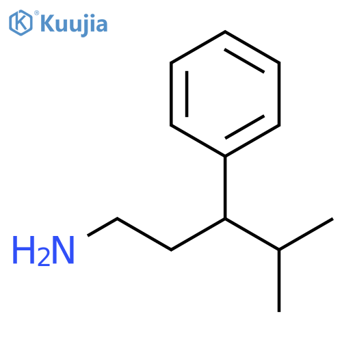 4-methyl-3-phenylpentan-1-amine structure