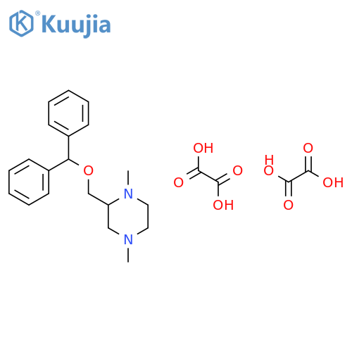 2-[(diphenylmethoxy)methyl]-1,4-dimethylpiperazine ethanedioate (1:2) structure