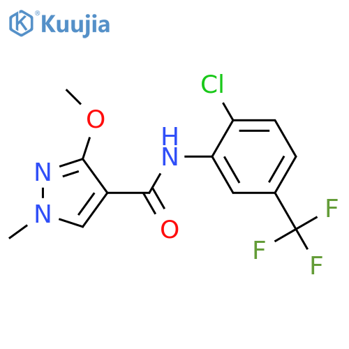 N-[2-chloro-5-(trifluoromethyl)phenyl]-3-methoxy-1-methyl-1H-pyrazole-4-carboxamide structure
