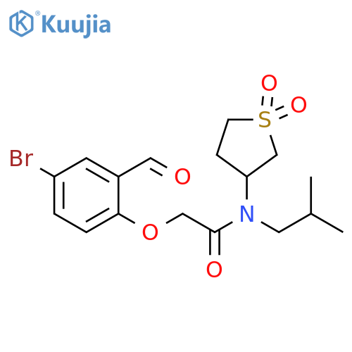 2-(4-Bromo-2-formylphenoxy)-N-(2-methylpropyl)-N-(tetrahydro-1,1-dioxido-3-thienyl)acetamide structure