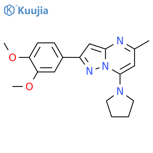1-[2-(3,4-dimethoxyphenyl)-5-methylpyrazolo[1,5-a]pyrimidin-7-yl]pyrrolidine structure