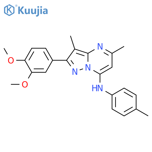 2-(3,4-Dimethoxyphenyl)-3,5-dimethyl-N-(4-methylphenyl)pyrazolo[1,5-a]pyrimidin-7-amine structure